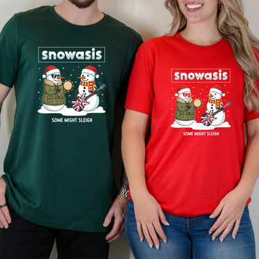 Snowasis Christmas Funny Xmas Music Band Matching T-Shirts For Couples